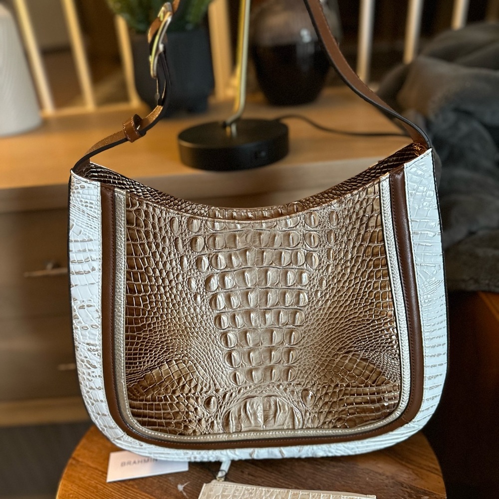 Brahmin Johanna Cappuccino Shoreham Shoulder Bag NWOT  & Wallet NWT - Picture 12 of 16